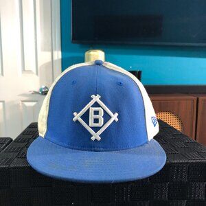 Brooklyn Dodgers New Era 59FIFTY Fitted Hat 7 1/2 MLB Cooperstown White Blue